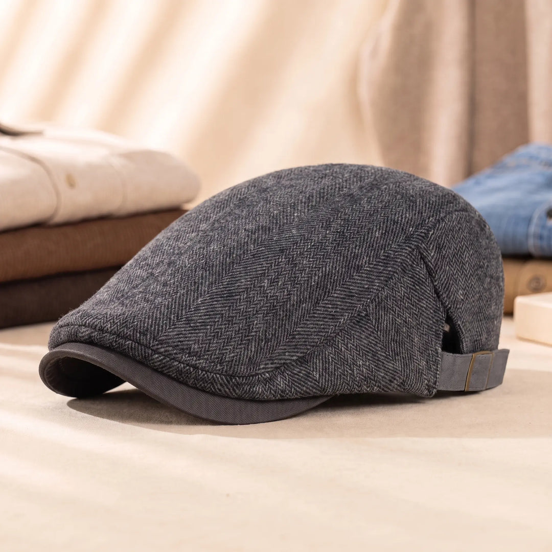 HERRINGBONE FLAT CAP
