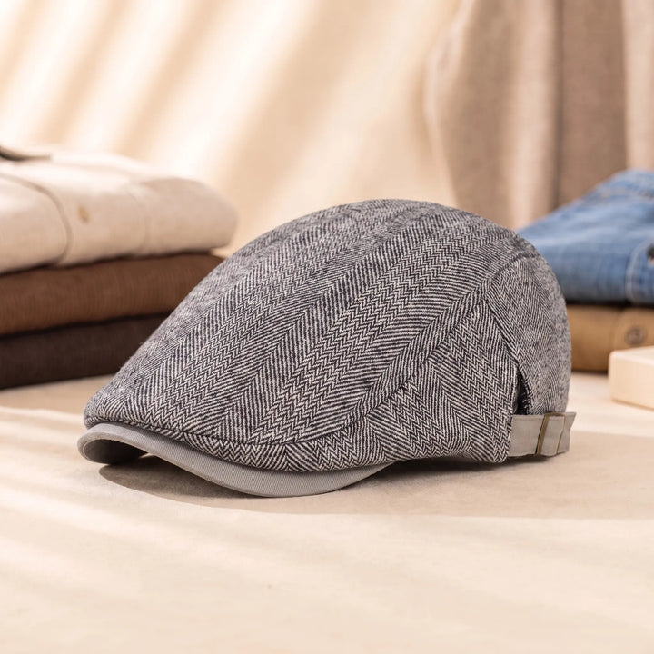 HERRINGBONE FLAT CAP