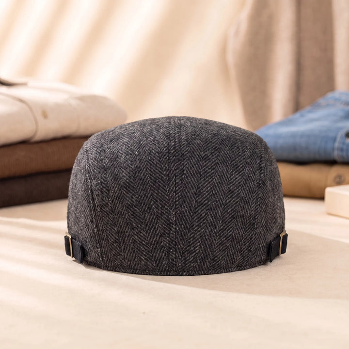 HERRINGBONE FLAT CAP