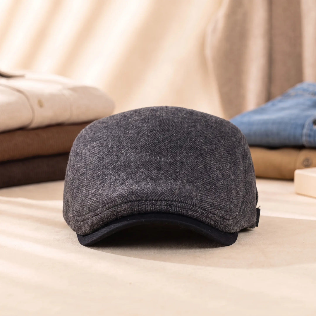HERRINGBONE FLAT CAP
