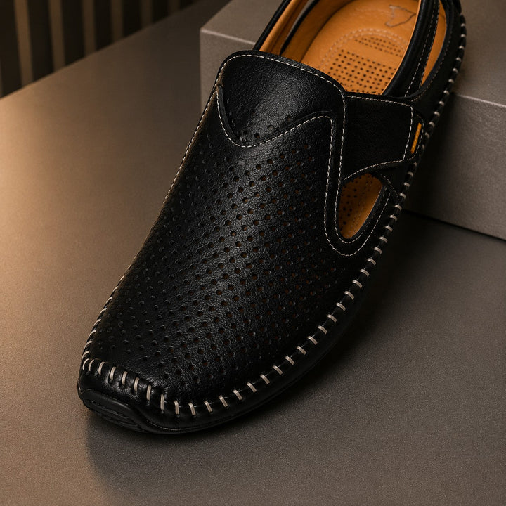 ITALIAN CUT LEATHER SLIP ON