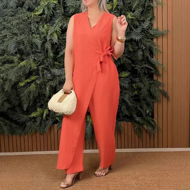 Inès | Elegant V-Neck Jumpsuit For Women 0