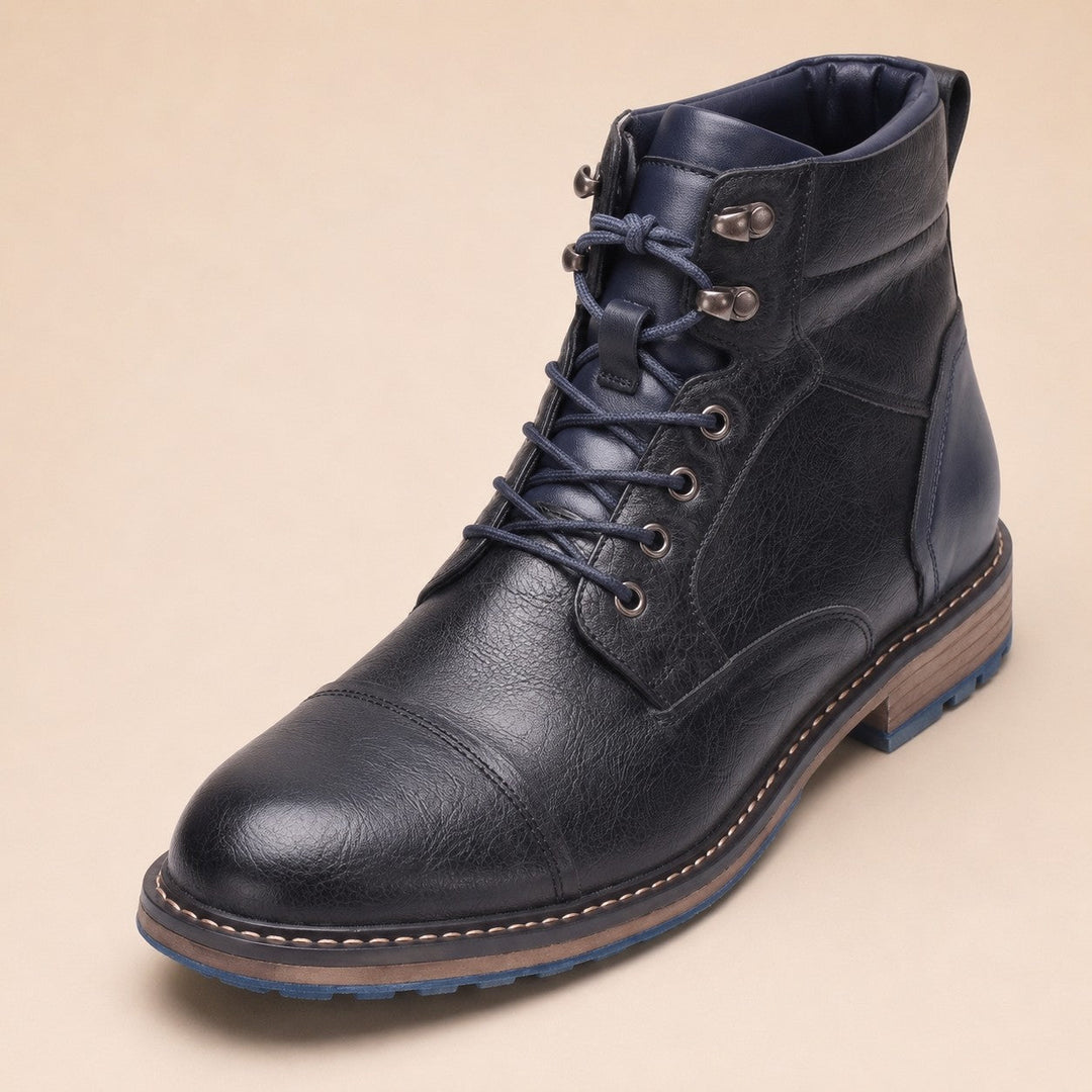 LACE UP ZIP ANKLE BOOTS