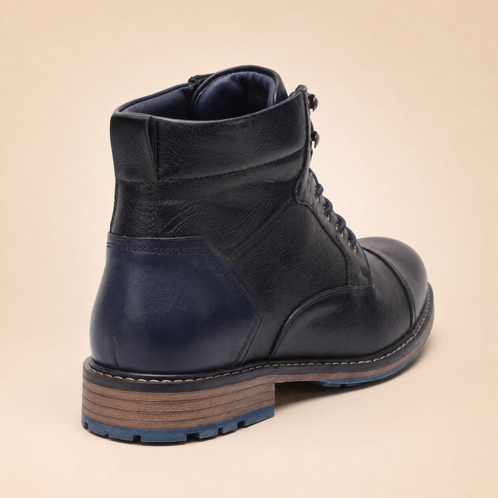 LACE UP ZIP ANKLE BOOTS