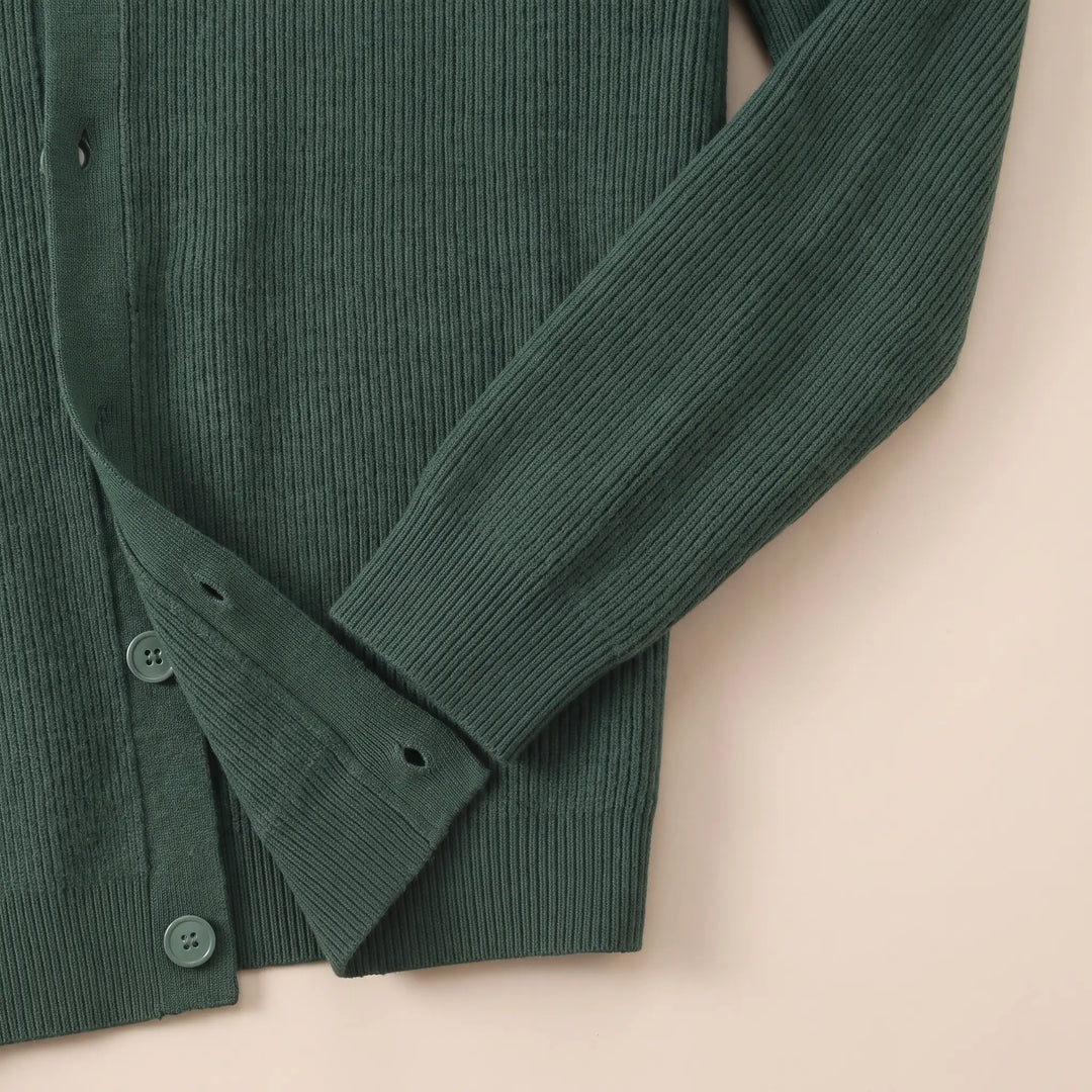 LOOSE FIT TEXTURED CARDIGAN