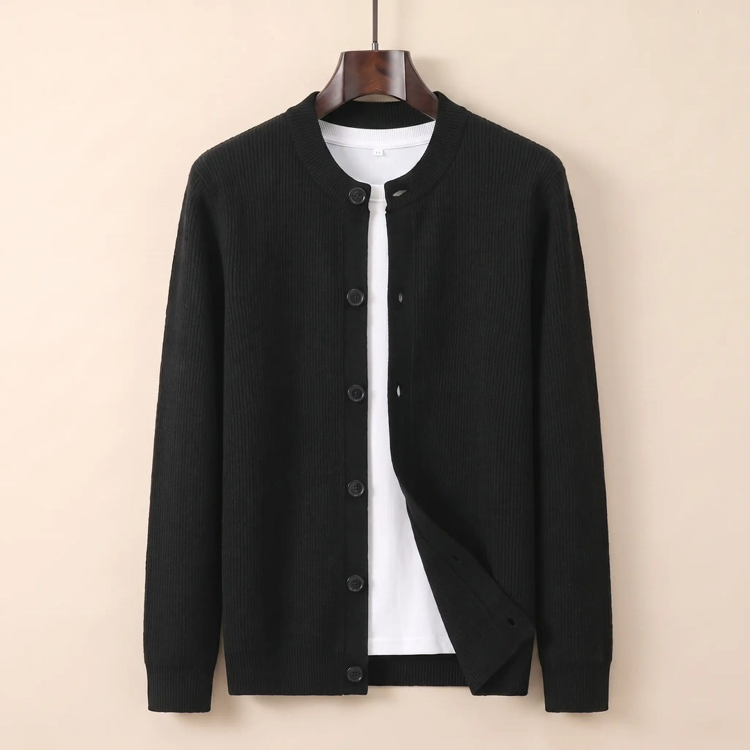LOOSE FIT TEXTURED CARDIGAN