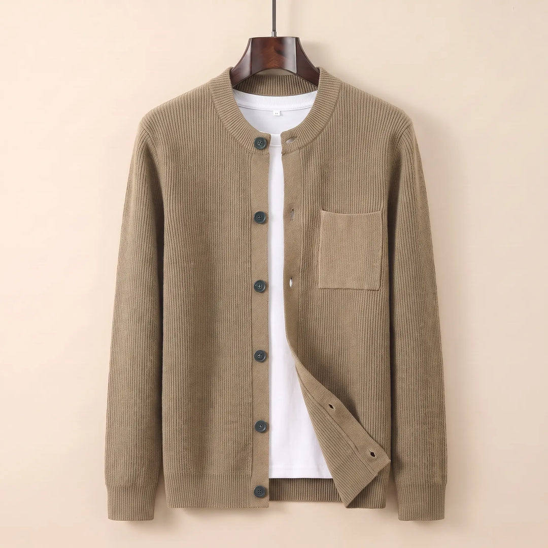 LOOSE FIT TEXTURED CARDIGAN