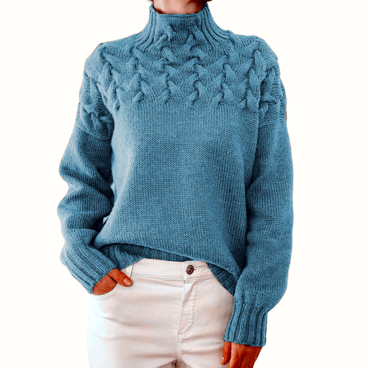 Mella - Cozy Turtleneck Knit Sweater