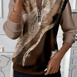 Lera | Half-zip sweatshirt with vintage print