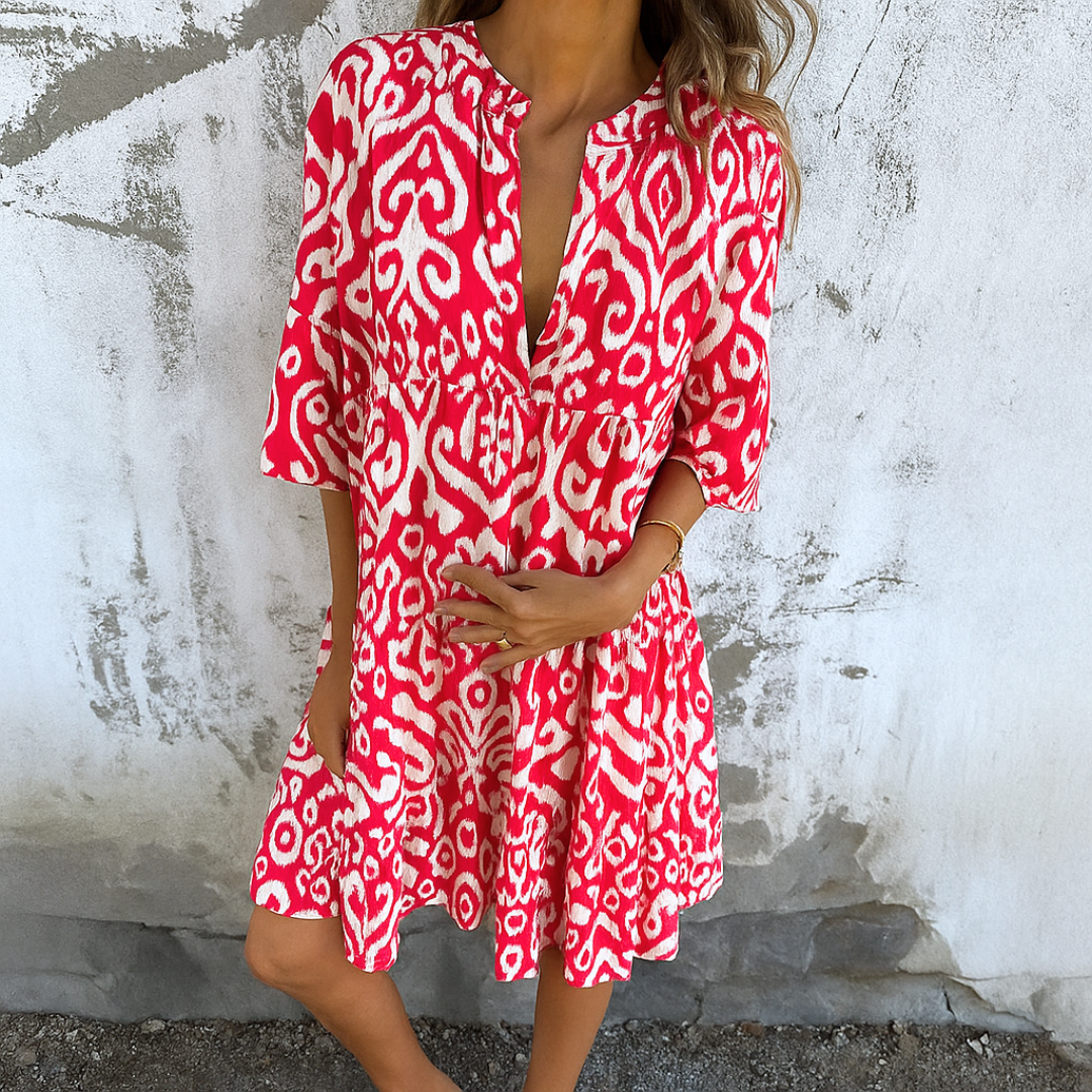 Lynor | Women's Elegant V-Neck Dress 0