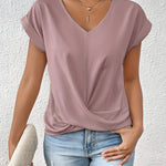 Maia | Twist Front V-Neck Top