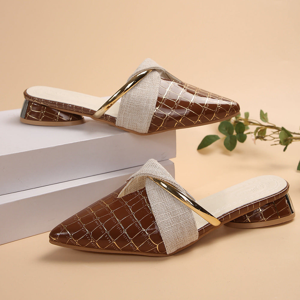 Selene | Women's Croc-Embossed Mules 2