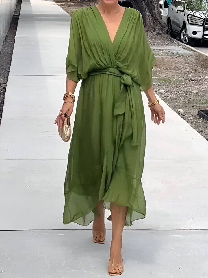 Margery | Women's Elegant Chiffon Midi Dress 0
