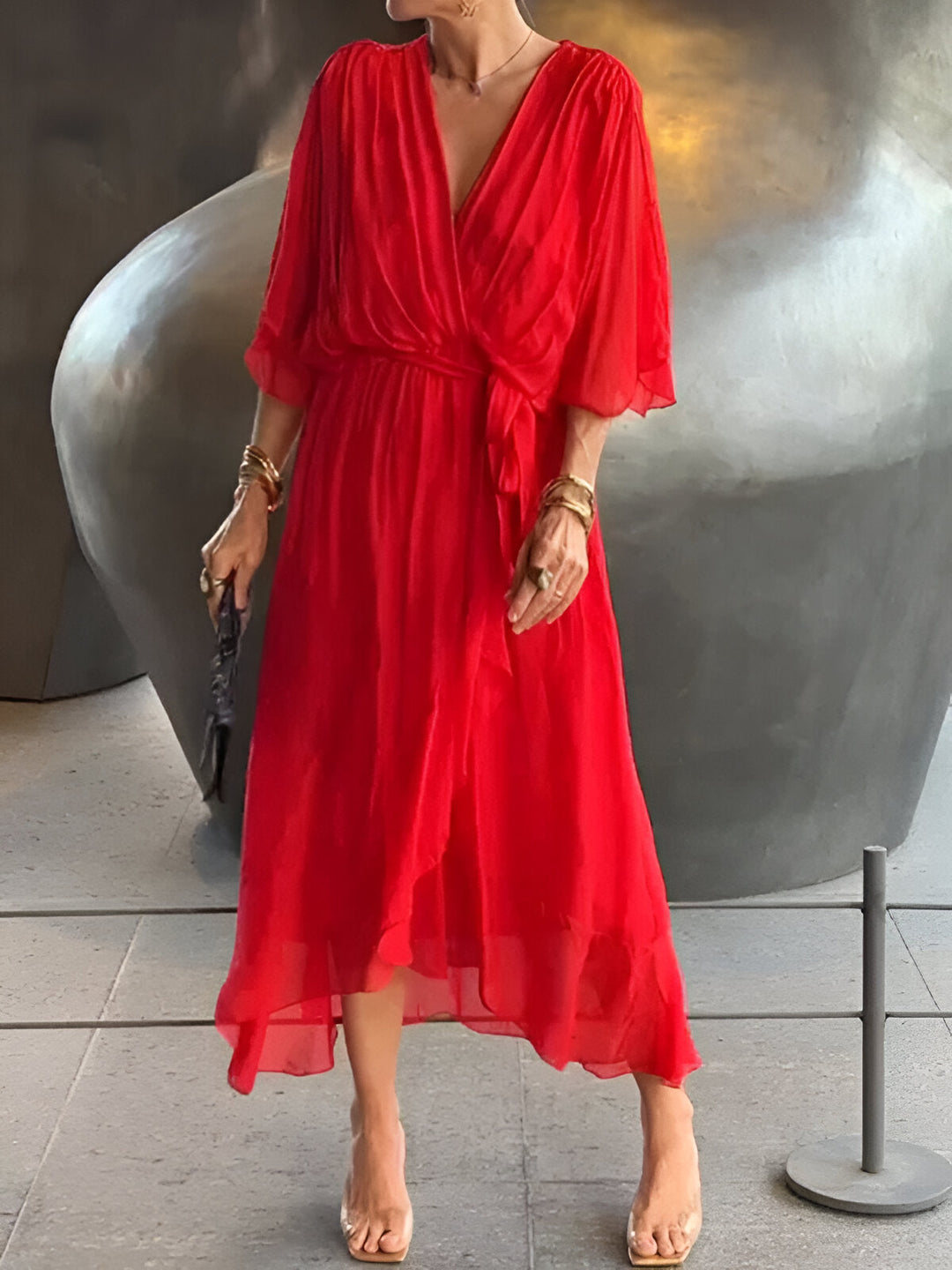 Margery | Women's Elegant Chiffon Midi Dress 10
