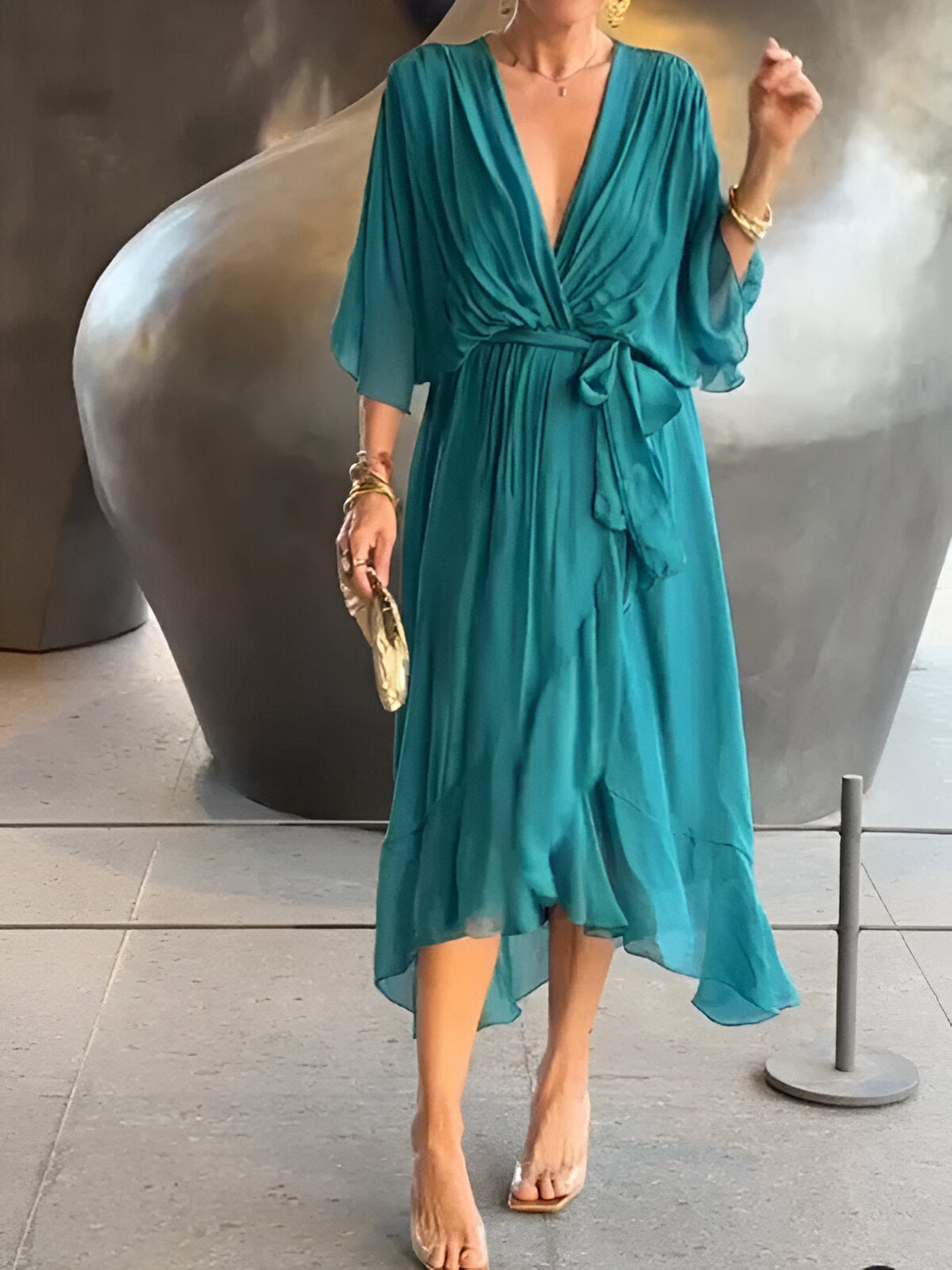 Margery | Women's Elegant Chiffon Midi Dress 8