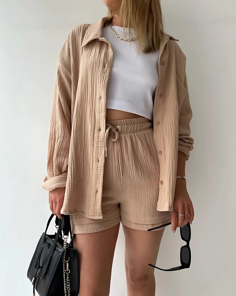 Maylee | Women's Short Set Pajama Shirt And Shorts 1