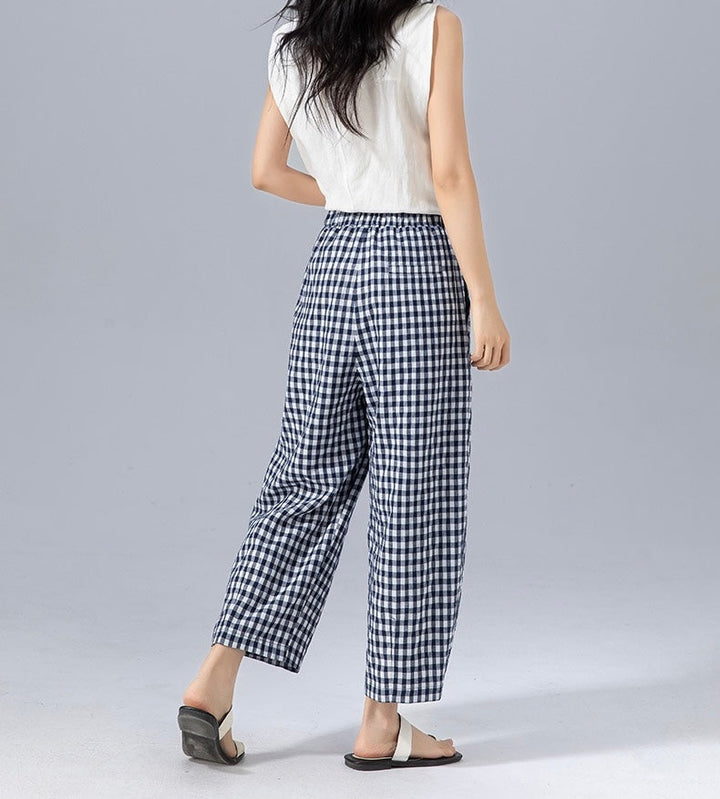 Mia | Women's Trousers Gingham Check 3