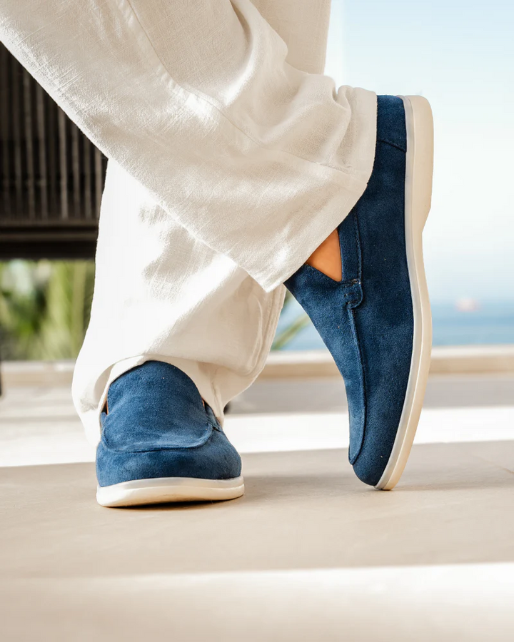 Monaco | Black Suede Loafers for Women 1