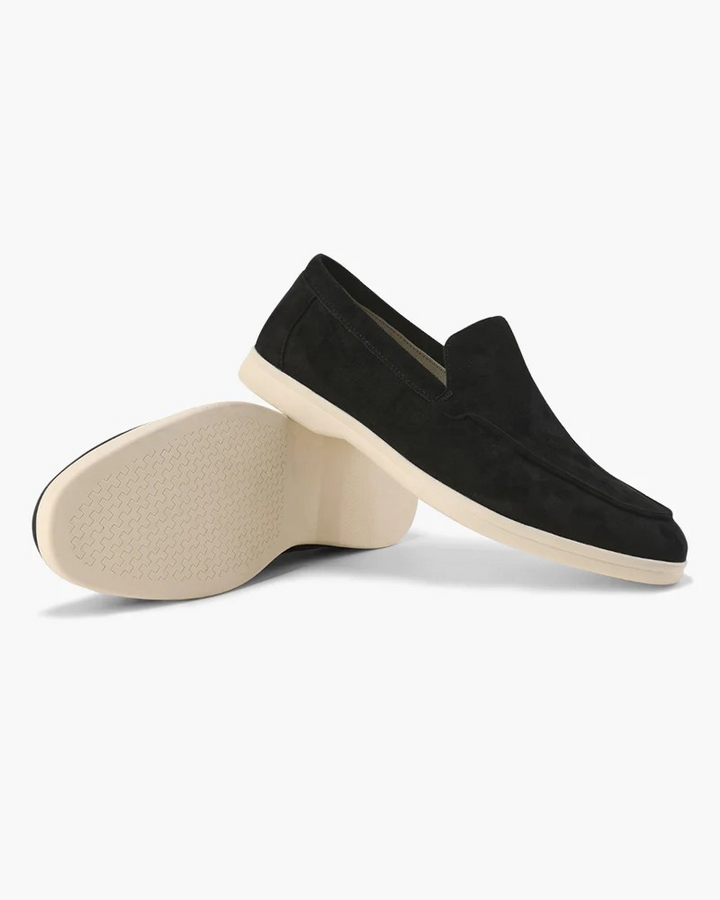 Monaco | Black Suede Loafers for Women 5