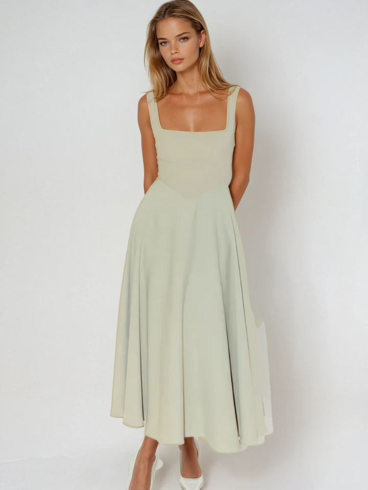 Natasha | Women's White Midi Dress 0
