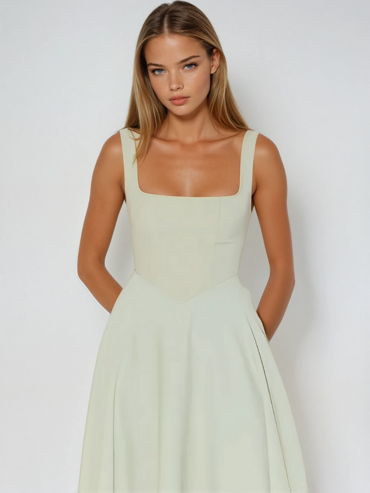 Natasha | Women's White Midi Dress 1