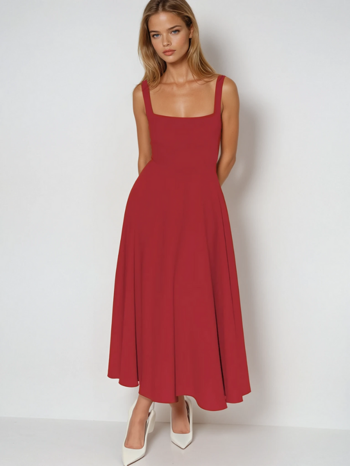 Natasha | Women's White Midi Dress 9