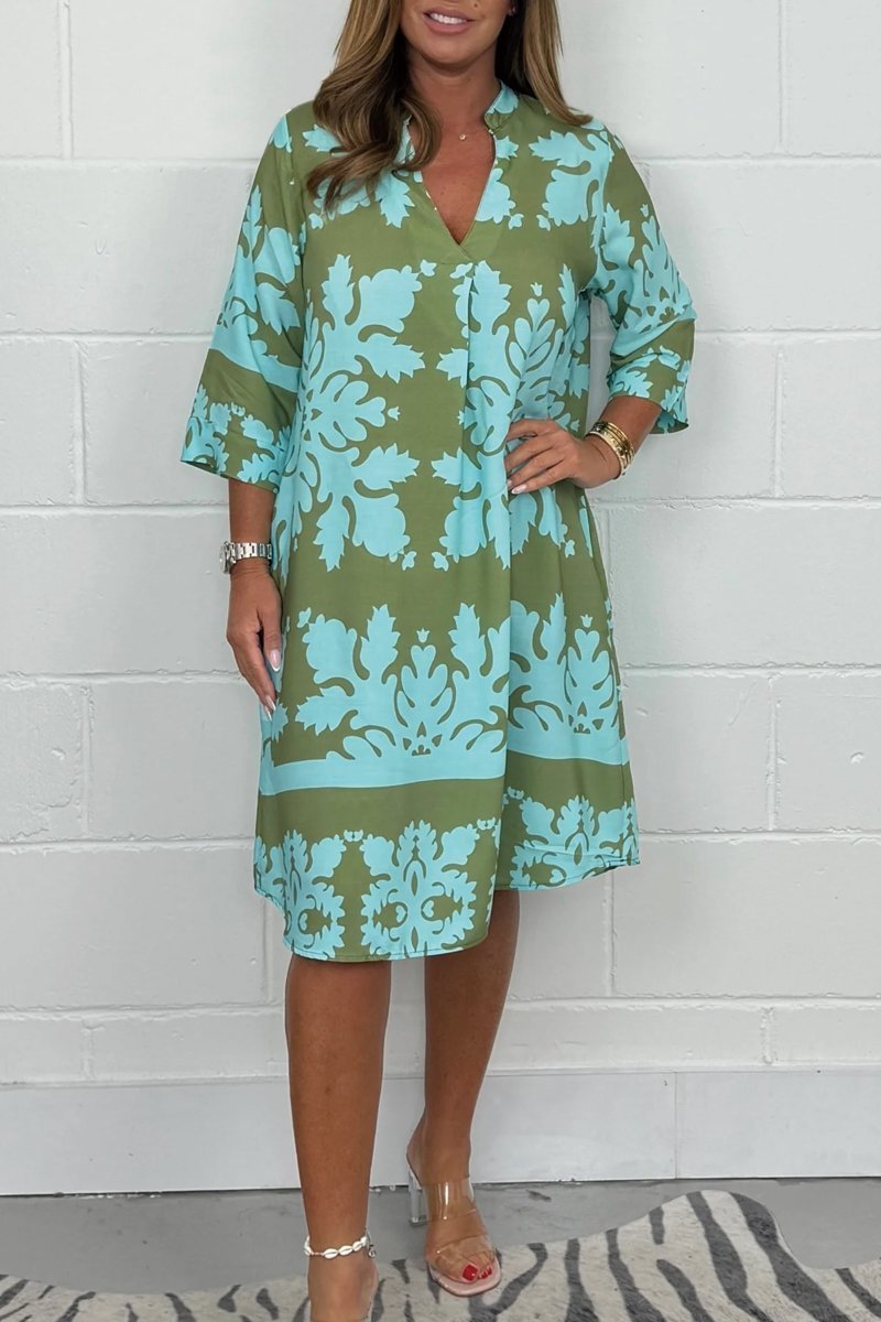 Blue and Military Green
