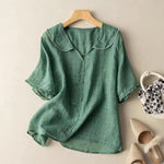 Mira | Elegant Scalloped Blouse