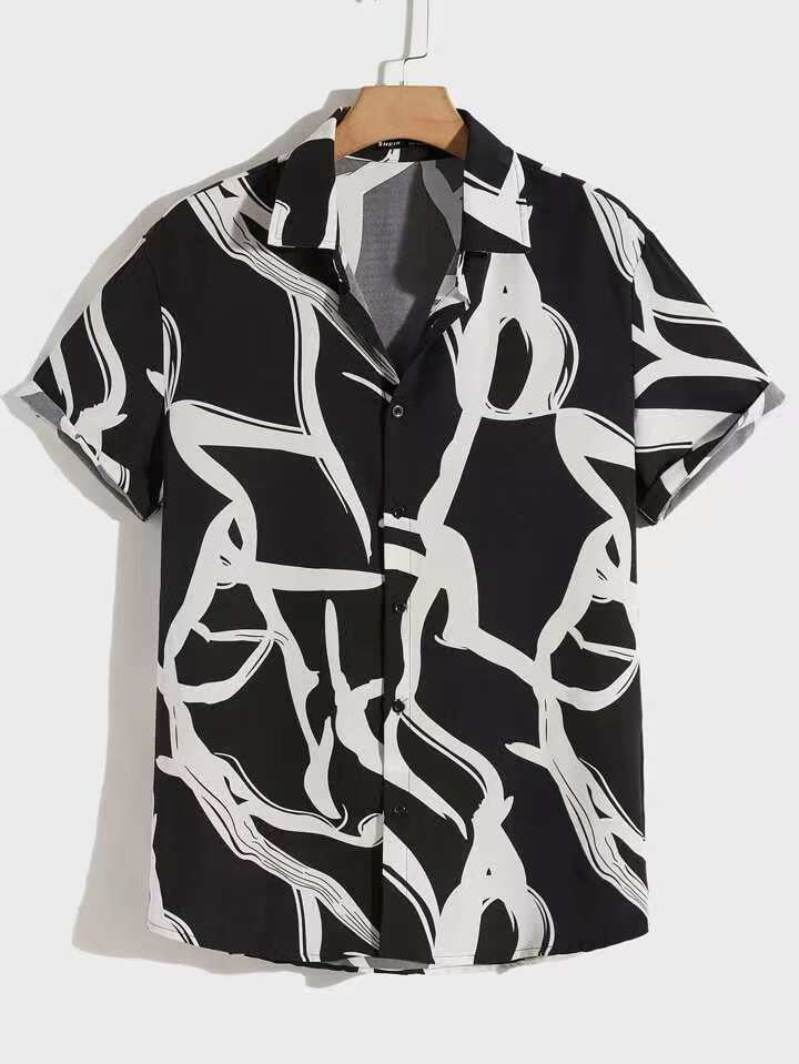 Oliver | Mens T Shirt with Oceanic Print 1