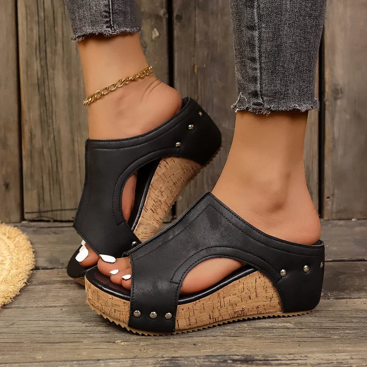 Lumi | Orthopedic Stud Wedge Sandals