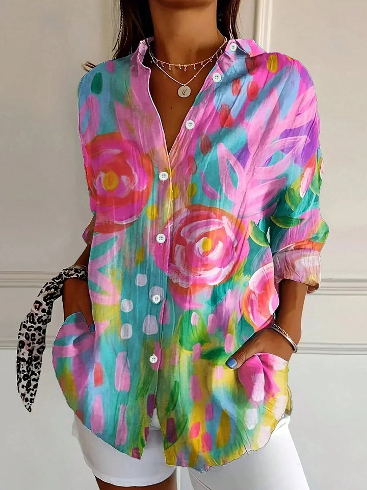 Catleen - Colorful Printed Lightweight Blouse