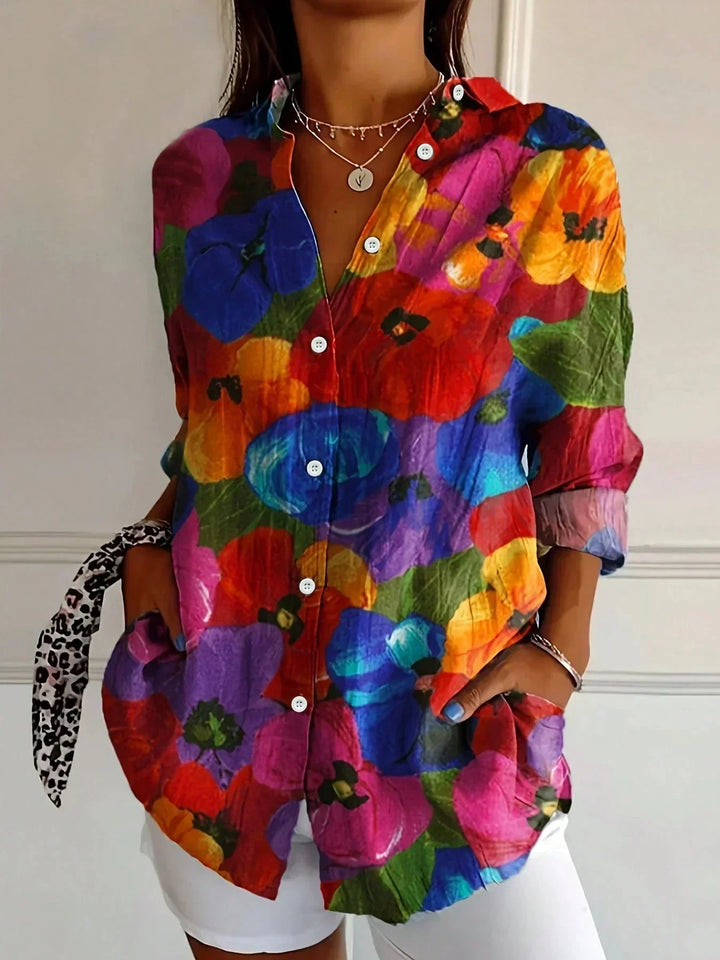 Catleen - Colorful Printed Lightweight Blouse