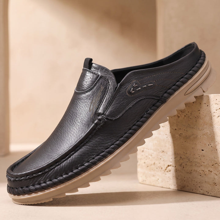 SLIP ON LEATHER CLOGS