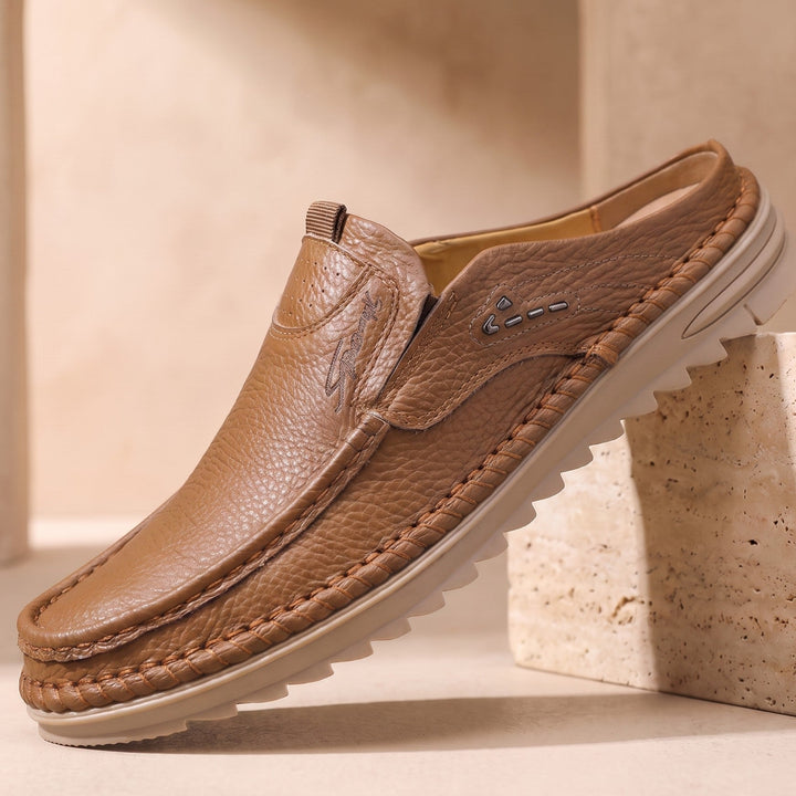SLIP ON LEATHER CLOGS
