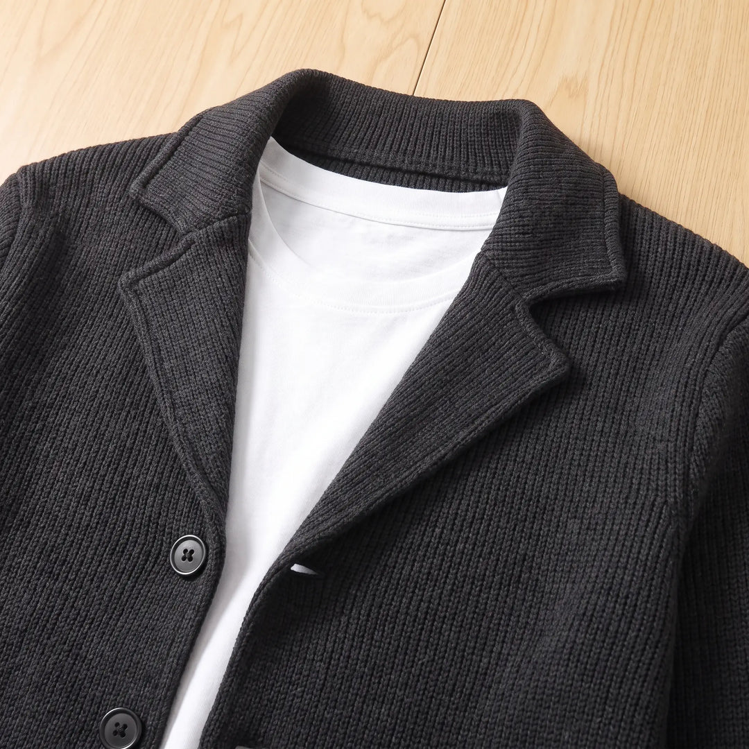 SOFT COLLAR WOOL CARDIGAN