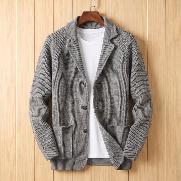 SOFT COLLAR WOOL CARDIGAN