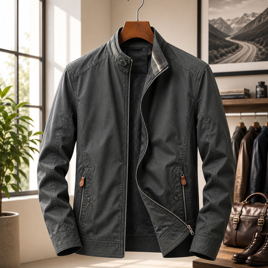 STAND COLLAR BOMBER JACKET