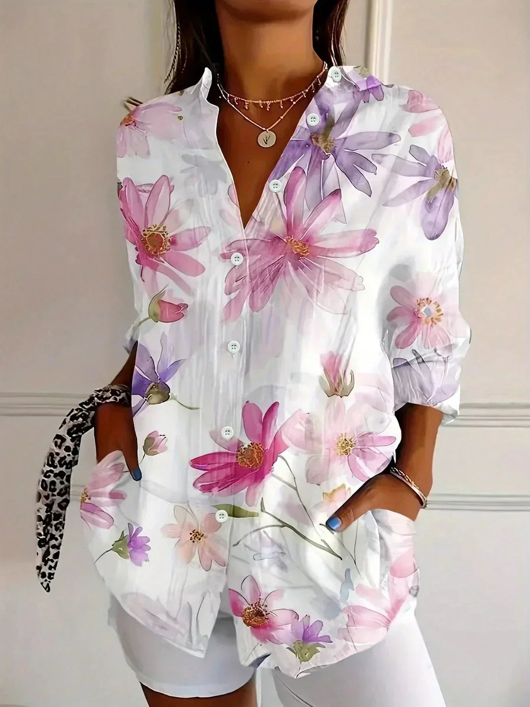 Catleen - Colorful Printed Lightweight Blouse