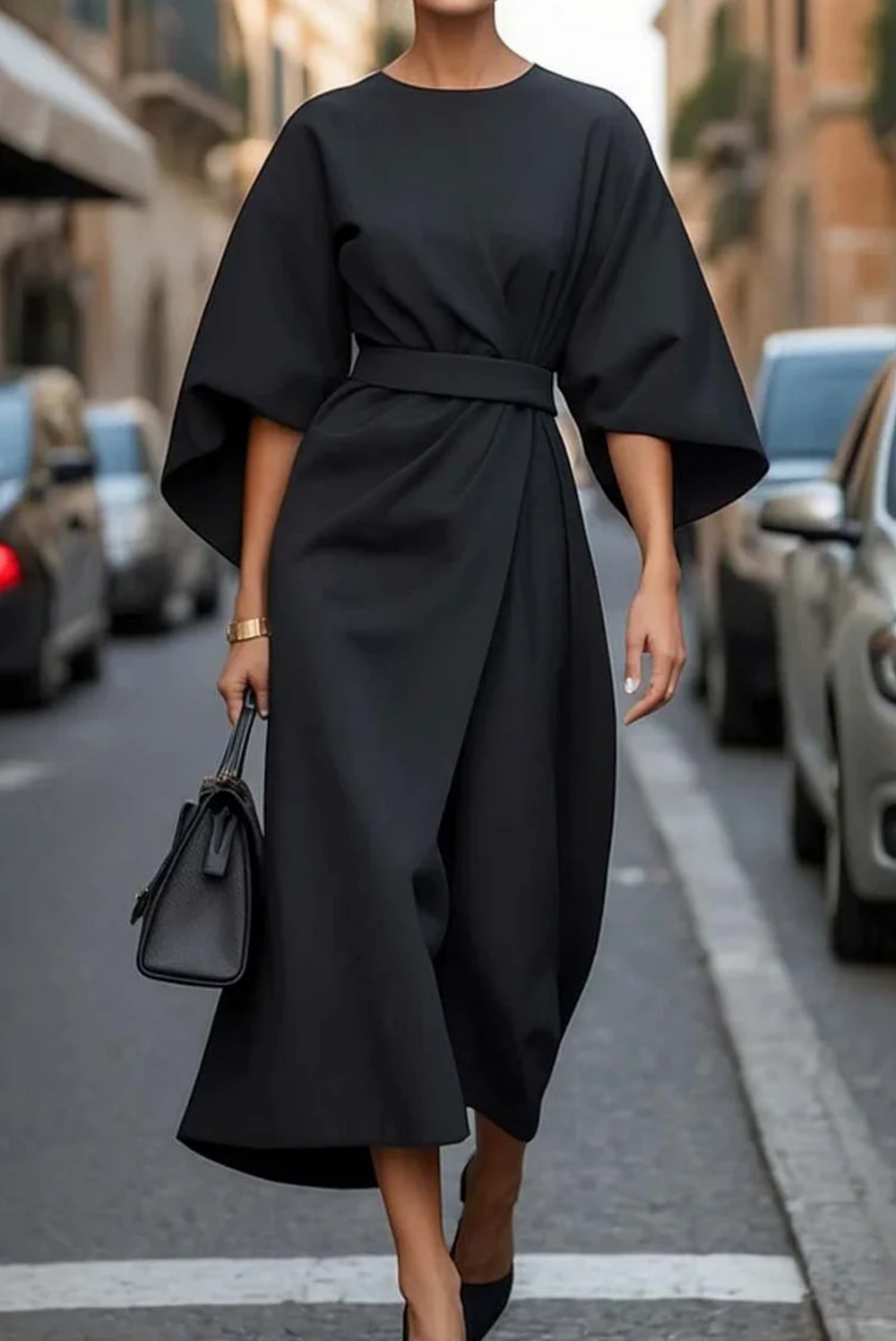 Sofia | Women's Cocktail Dress with Lantern Sleeves 2