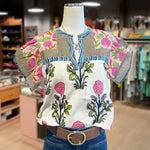 Uriella | Summer Boho Embroidered Blouse