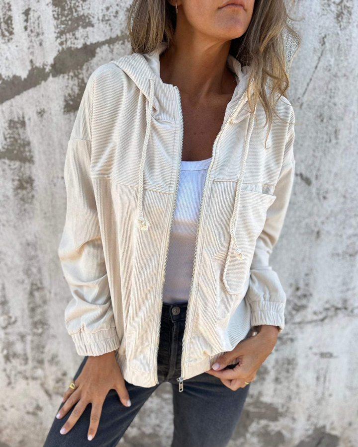 Veronica | Corded Jacket With Hood 0