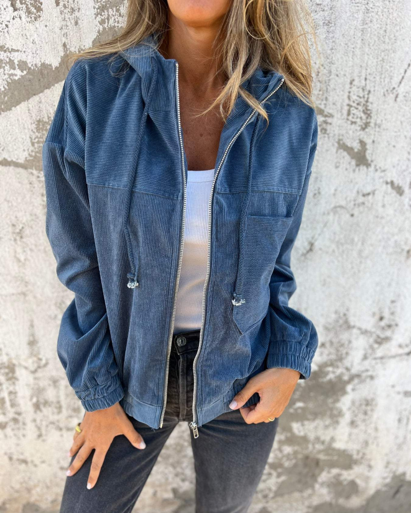 Veronica | Corded Jacket With Hood 1