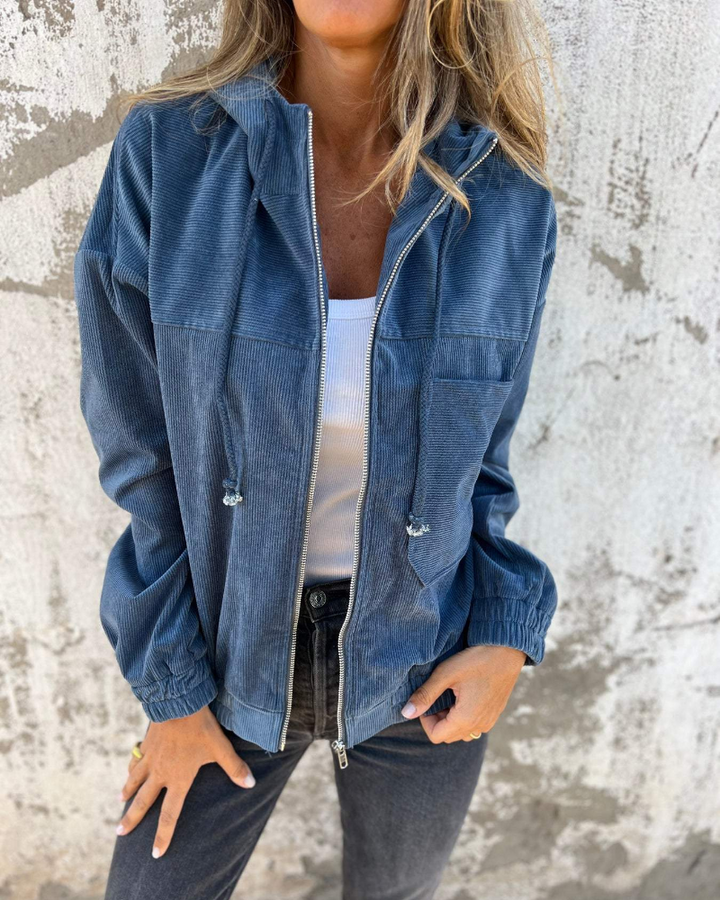 Veronica | Corded Jacket With Hood 1