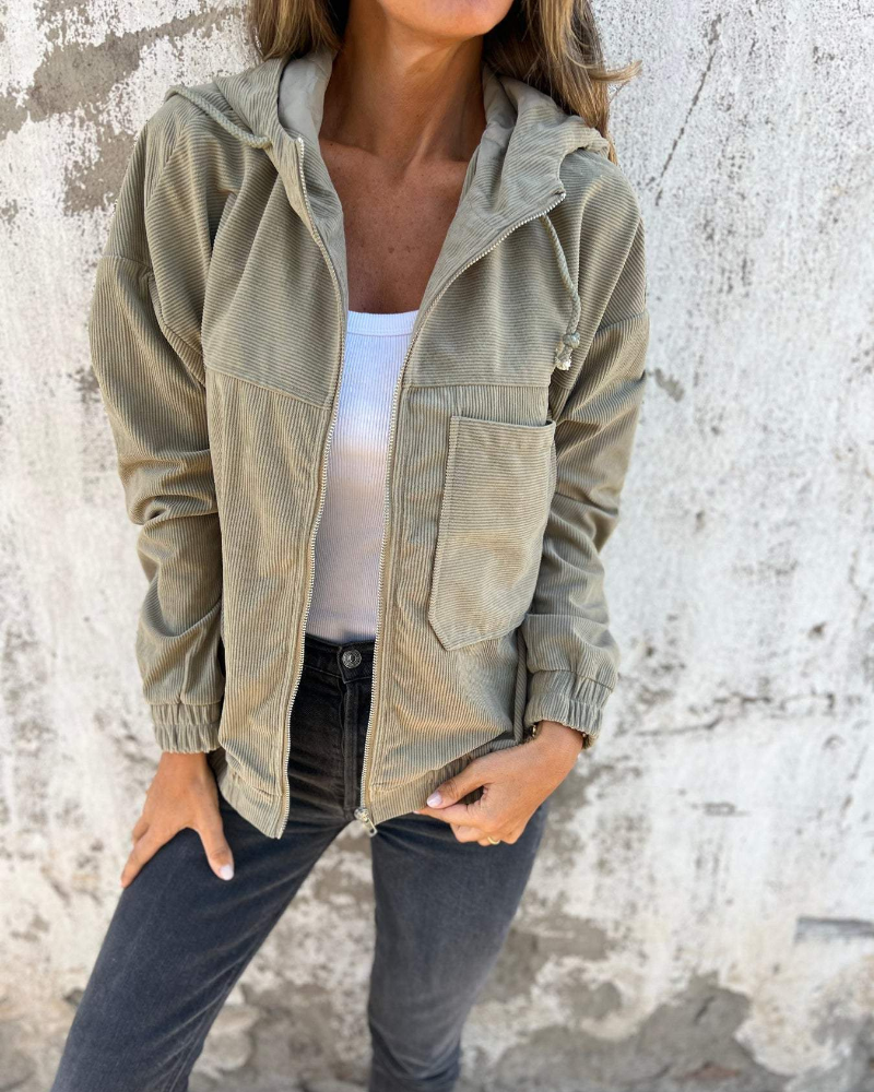 Veronica | Corded Jacket With Hood 2
