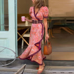 Vivara |  Pink Short Sleeve Maxi Dress