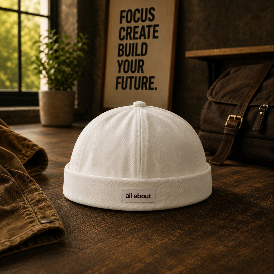 WOVEN PATCH ROLLED CAP