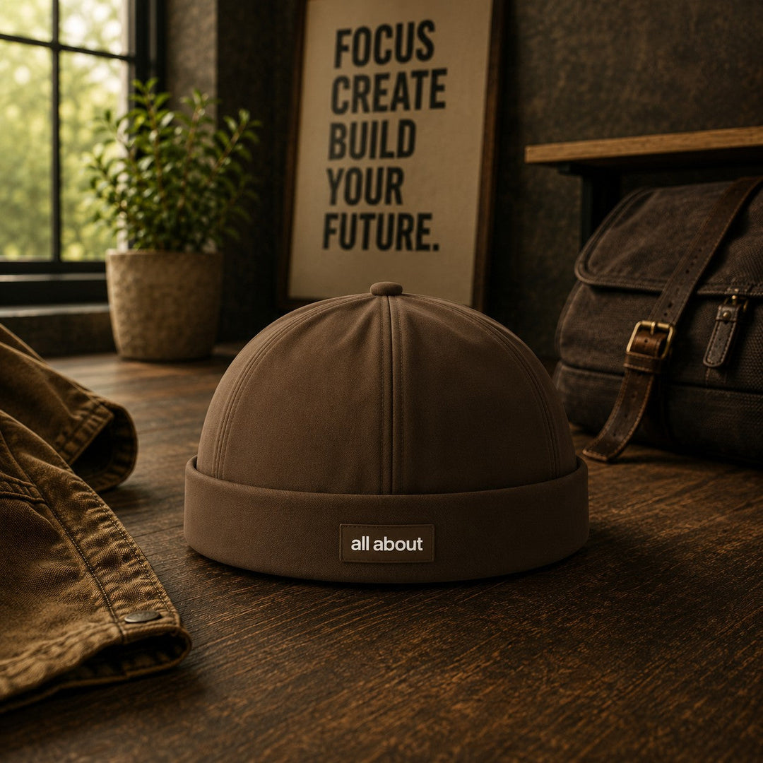 WOVEN PATCH ROLLED CAP