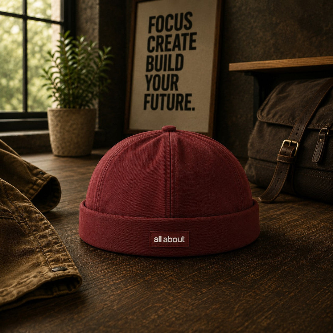 WOVEN PATCH ROLLED CAP