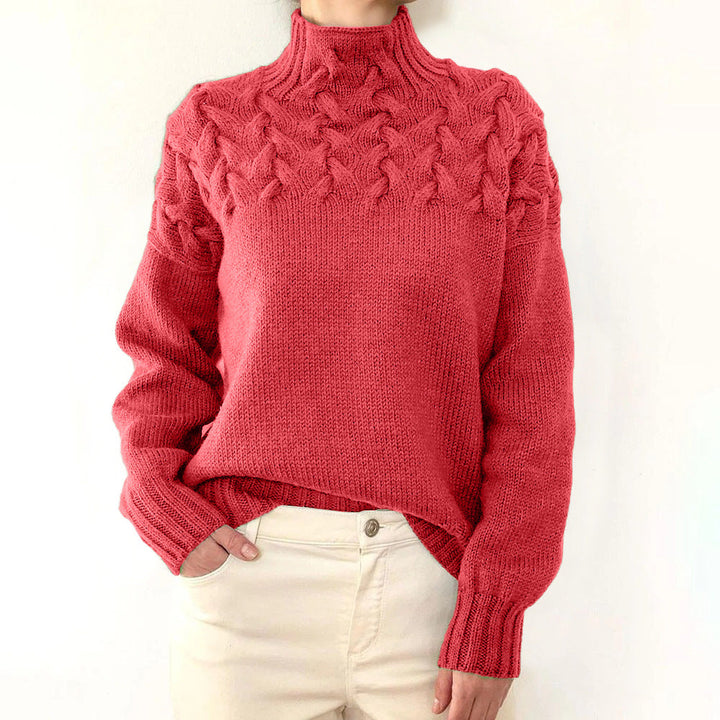Mella - Cozy Turtleneck Knit Sweater