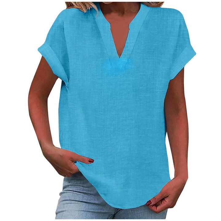 Xavina | Women's Relaxed V-Neck Blouse 4
